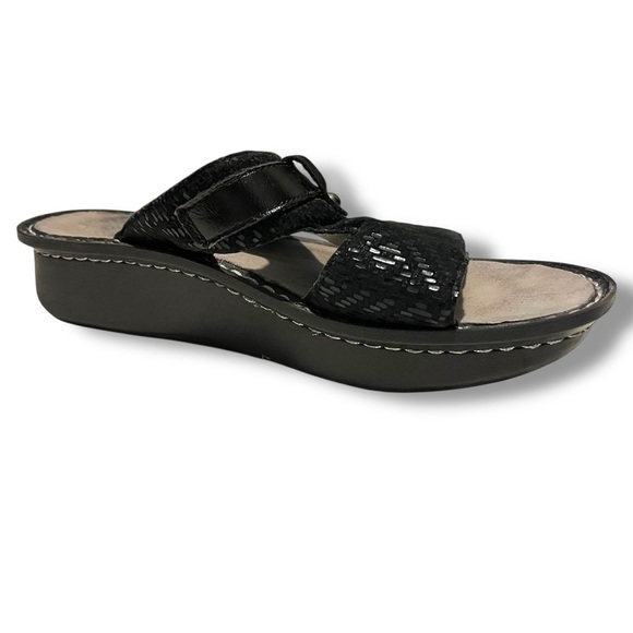 ALEGRIA PEG-530 Peggy Black Slip On Sandals Slides  EU 39 Womans sz 9 - Picture 1 of 8